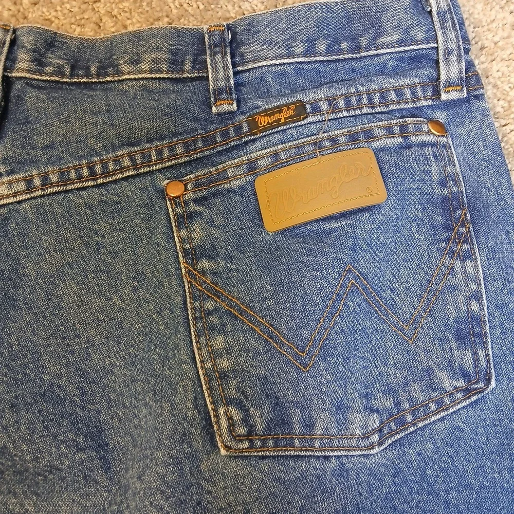 Wrangler Mens 1013MWZGK Five Star Premium Denim Straight Leg Jeans Blue 42x32